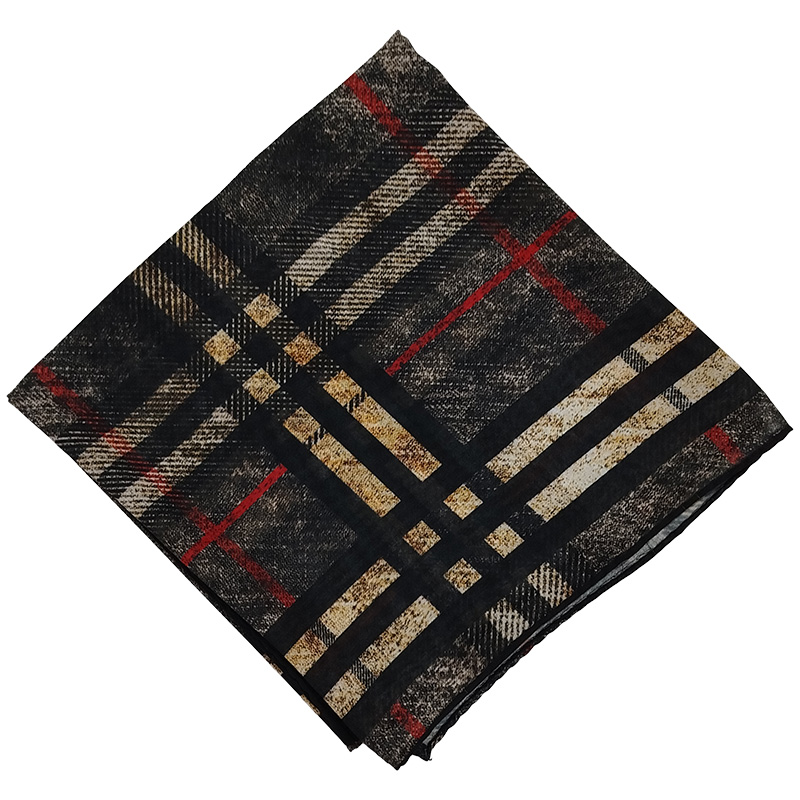 روسری حریر سیمارو چهارخونه A4312